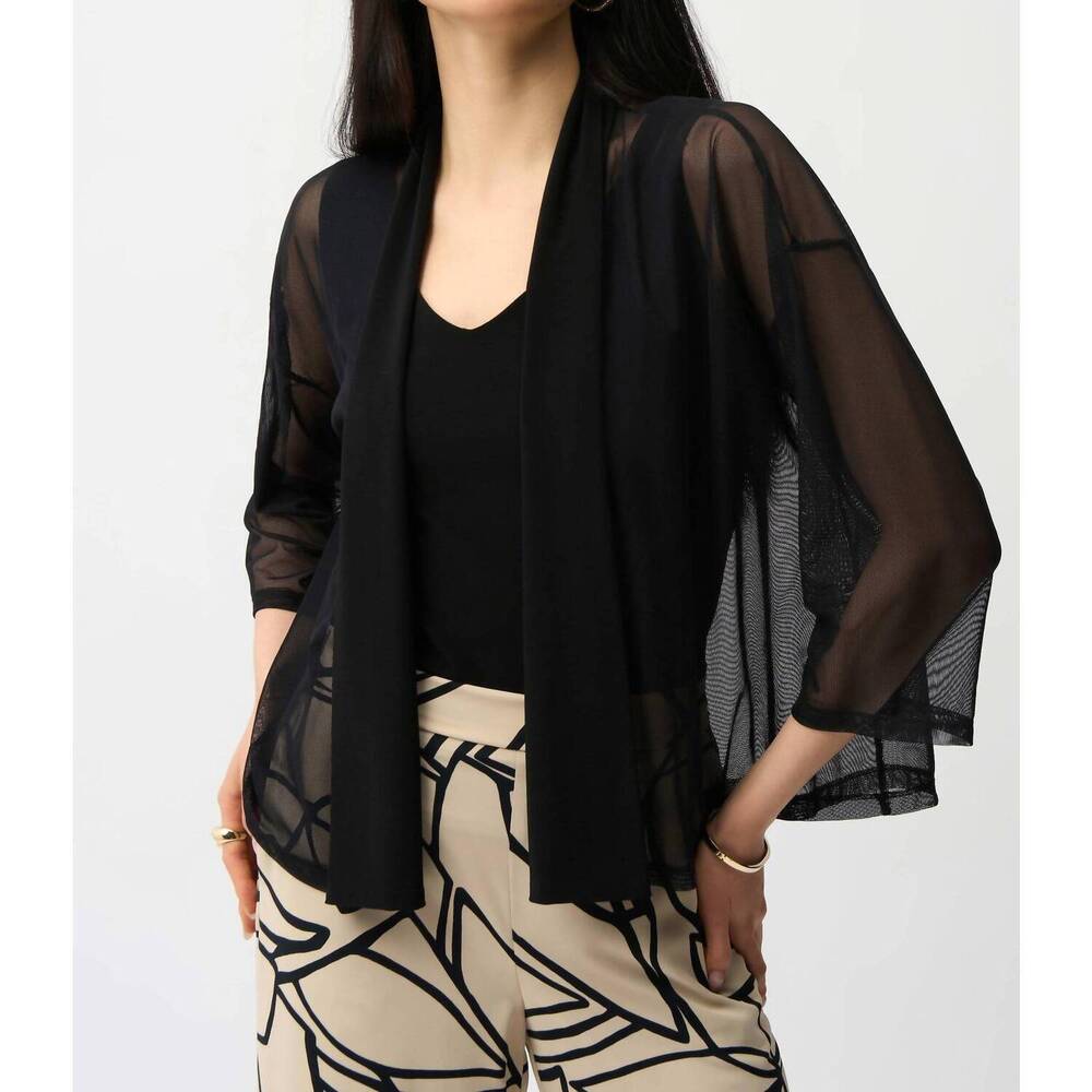 NEW JOSEPH RIBKOFF mesh cover up top in black